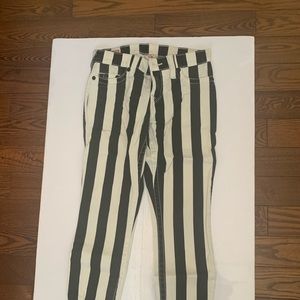 True religion black and white skinny jeans